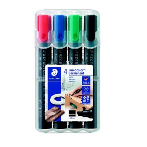 Lumocolor permanent marker 350 WP4, 4 farver